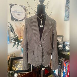 Old Navy Vintage Striped Black brown and cream Blazer